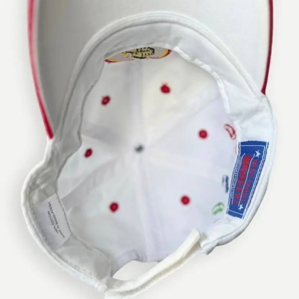 Jelly Belly Vintage Jellybeans Kids White Embroidered Novelty Baseball Cap. Hat.